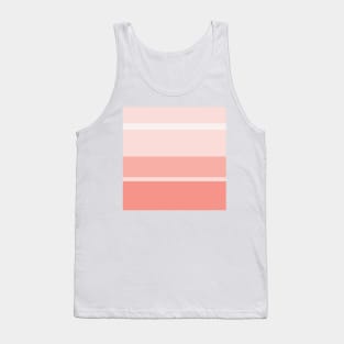 A subtle merger of Isabelline, Pale Pink, Melon and Vivid Tangerine stripes. Tank Top